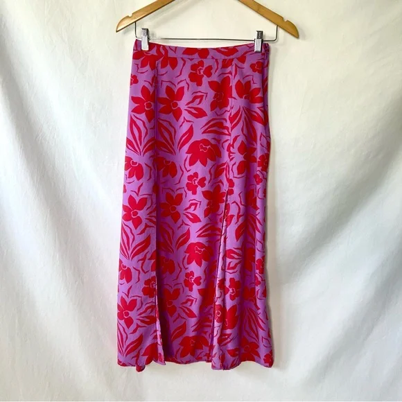 Billabong Peachy Keen Matching Pink Hawaiian Floral Skirt Set - Picture 10 of 16